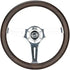 NRG Classic Wood Grain Wheel - 350mm 3 Chrome Silver Spokes Oak Color Wood