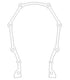 Cometic Chrysler B/RB .018in AFM Timing Cover Gasket