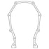 Cometic Chrysler B/RB - Gen-2 Hemi V8 Timing Cover Gasket .031 Fiber - 10 Pack