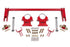 BMR 79-04 Ford Mustang 1.25in Rear Weld-on Anti-roll Bar Kit - Hollow - Red
