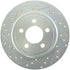 StopTech Select Sport 06-15 Dodge Charger/ 05-15 Chrysler 300 Slotted/Drilled Right Rear Brake Rotor