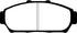 EBC 94-01 Acura Integra 1.8 Redstuff Front Brake Pads