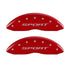 MGP 4 Caliper Covers Engraved front & Rear 2015/Sport Red finish silver ch