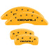 MGP 4 Caliper Covers Engraved Front & Rear Denali Yellow finish black ch