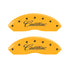 MGP 4 Caliper Covers Engraved F & R Cursive/Cadillac Yellow Finish Black Char 2004 Cadillac CTS