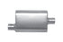 Gibson MWA Superflow Offset/Center Oval Muffler - 4x9x14in/2.25in Inlet/2.25in Outlet - Stainless