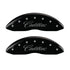 MGP 4 Caliper Covers Engraved Front & Rear Cursive/Cadillac Black finish silver ch
