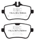 EBC 14+ Mercedes-Benz S550 4.7 Twin Turbo Yellowstuff Rear Brake Pads
