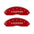 MGP Front set 2 Caliper Covers Engraved Front MOPAR Red finish silver ch