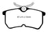 EBC 13+ Ford Fiesta 1.6 Turbo ST Redstuff Rear Brake Pads