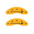 MGP 4 Caliper Covers Engraved Front & Rear With stripes/Dodge Yellow finish black ch