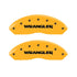 MGP 2 Caliper Covers Engraved Front Wrangler Yellow Finish Black Char 2006 Jeep Wrangler