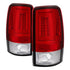 Spyder 00-06 Chevy Suburban 1500/2500 V2 Light Bar LED Tail Lights -Red Clr (ALT-YD-CD00V2-LBLED-RC)