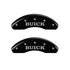 MGP 4 Caliper Covers Engraved Front Buick Engraved Rear Buick Shield Black finish silver ch