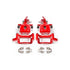 Power Stop 08-09 Audi A3 Rear Red Calipers w/Brackets - Pair