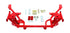 BMR 05-14 S197 Mustang K-Member w/ STD. Motor Mounts and STD. Rack Mounts - Red