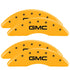 MGP 4 Caliper Covers Engraved Front & Rear GMC Yellow finish black ch