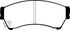 EBC 06-07 Mazda 6 2.3 Redstuff Front Brake Pads