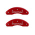 MGP 4 Caliper Covers Engraved Front & Rear Pontiac Red finish silver ch