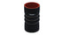 Vibrant 4 Ply Aramid Hump Hose w/3 SS Rings 3in ID x 8in Length - Black