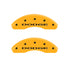 MGP 4 Caliper Covers Engraved Front & Rear With out stripes/Dodge Yellow finish black ch