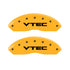 MGP 4 Caliper Covers Engraved Front & Rear Vtech Yellow finish black ch