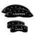 MGP 4 Caliper Covers Engraved Front & Rear MOPAR Black finish silver ch