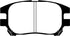 EBC 02-03 Lexus RX300 3.0 2WD Greenstuff Front Brake Pads