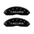 MGP 4 Caliper Covers Engraved Front & Rear Acura Black finish silver ch