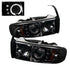 Spyder Dodge Ram 1500 94-01 94-02 Projector Headlights LED Halo LED Smke PRO-YD-DR94-HL-AM-SMC