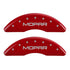 MGP 4 Caliper Covers Engraved Front & Rear MOPAR Red finish silver ch