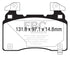 EBC 11-15 Chevrolet Camaro (5th Gen) 6.2 Ultimax2 Front Brake Pads