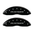 MGP 4 Caliper Covers Engraved Front & Rear With out stripes/Avenger Black finish silver ch