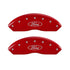 MGP Front set 2 Caliper Covers Engraved Front Oval logo/Ford Red finish silver ch
