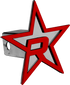 RBP Chrome Star Hitch Cover - Red 5in. Star (For 2in. Hitch Receivers Only)