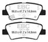 EBC 15+ Hyundai Sonata 1.6 Turbo (Elec Park Brake) Ultimax2 Rear Brake Pads