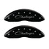 MGP 4 Caliper Covers Engraved Front & Rear Cursive/Challenger Black finish silver ch