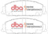 DBA 08-09 Pontiac G8 3.6 Base/6.0 XP650 Front Brake Pads