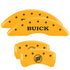 MGP 4 Caliper Covers Engraved Front Buick Rear Yellow Finish Black Char 2018 Buick Enclave