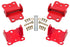 BMR 78-87 G-Body Motor Mount Kit Upper & Lower Solid - Red