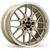 BBS RG-R 17x7.5 5x100 ET35 PFS Gold Center Diamond Cut Lip Wheel - 82mm PFS/Clip Required
