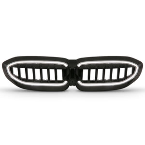 Anzo 19-22 BMW 3 Series Black Housing Full LED Front Grille w/ Initiation & Running Light