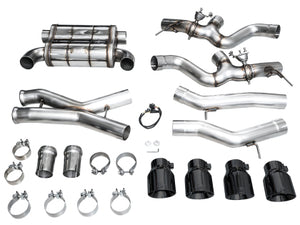 AWE 22-24 Audi 8Y S3 Touring Edition Exhaust - Diamond Black Tips