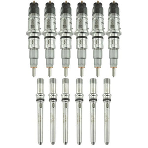 Industrial Injection 07.5-12 Cummins 6.7L Reman Stock Injector Pack w/ Connecting Tubes - Set of 6