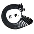 Moroso SB Ford 351W 135 Plug HEI Unsleeved Ultra Spark Plug Wire Set - Black