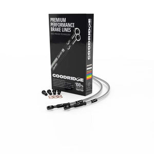 Goodridge 98-03 Yamaha XJ600N/S Diversion Clear Rear SS Brake Lines w/Black Fittings