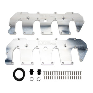 Wehrli 11-16 Chevrolet 6.6L Duramax LML Billet Upper Valve Cover Set - Raw Aluminum