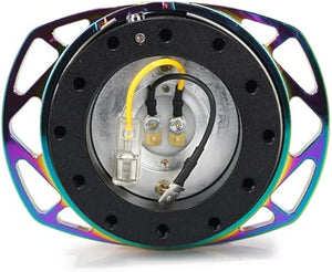NRG Quick Release Kit Gen 257 - Black Body / Neochrome Cutout Ring