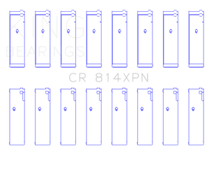 King Ford 351ci 5.8L 16V (Size STDX Oversized) Connecting Rod Bearing Set