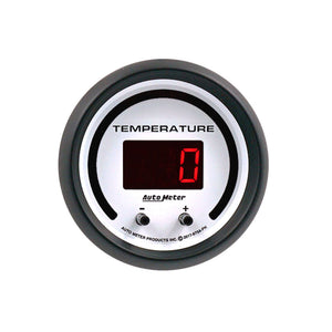 Autometer 52.4mm White Switchable 60-340 Degrees F / 40-170 Degrees C Phantom Elite Digital Gauge